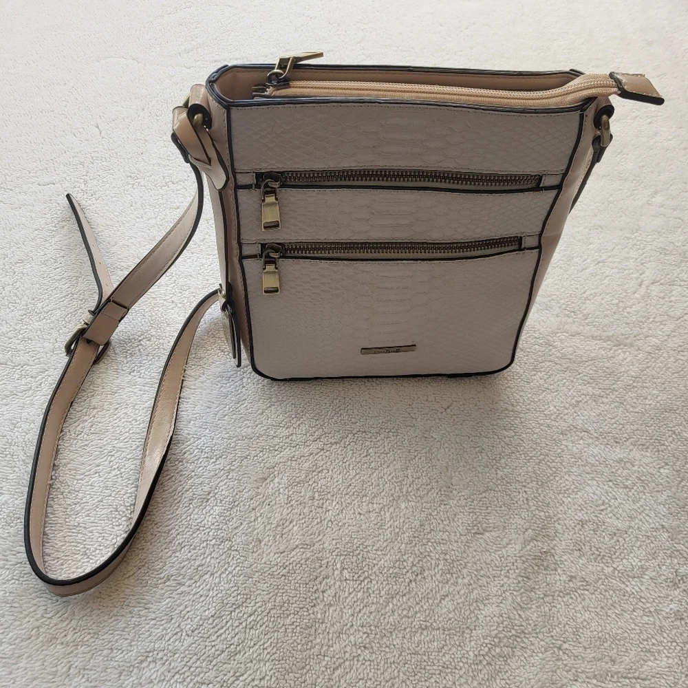 Simply Noelle Crossbody Purse White and Blush Pink